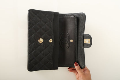 Chanel 2002 Caviar Small Double Flap