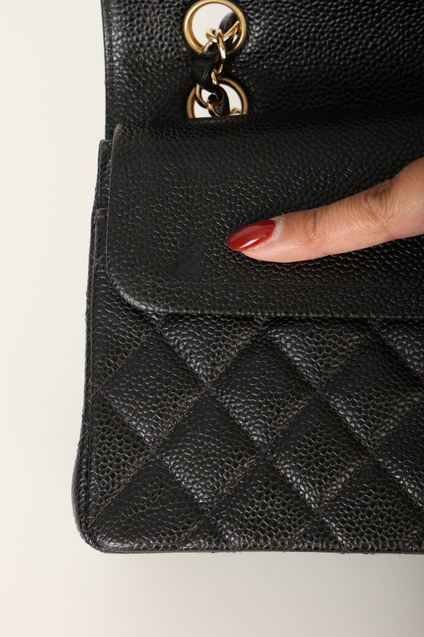 Chanel 2002 Caviar Small Double Flap