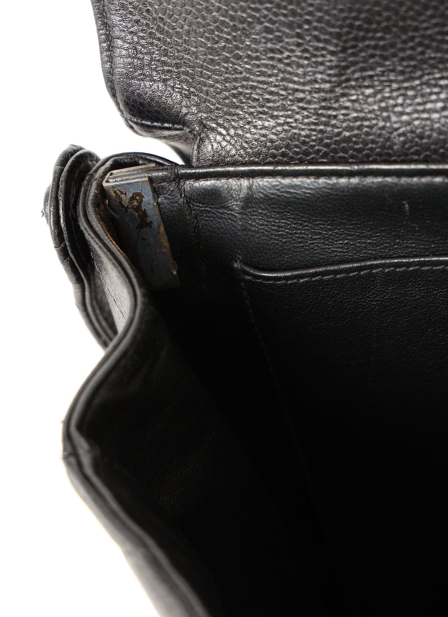 Chanel Caviar Double Turnlock Shoulder Bag