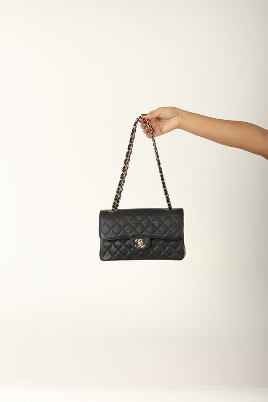Chanel 2002 Caviar Small Double Flap