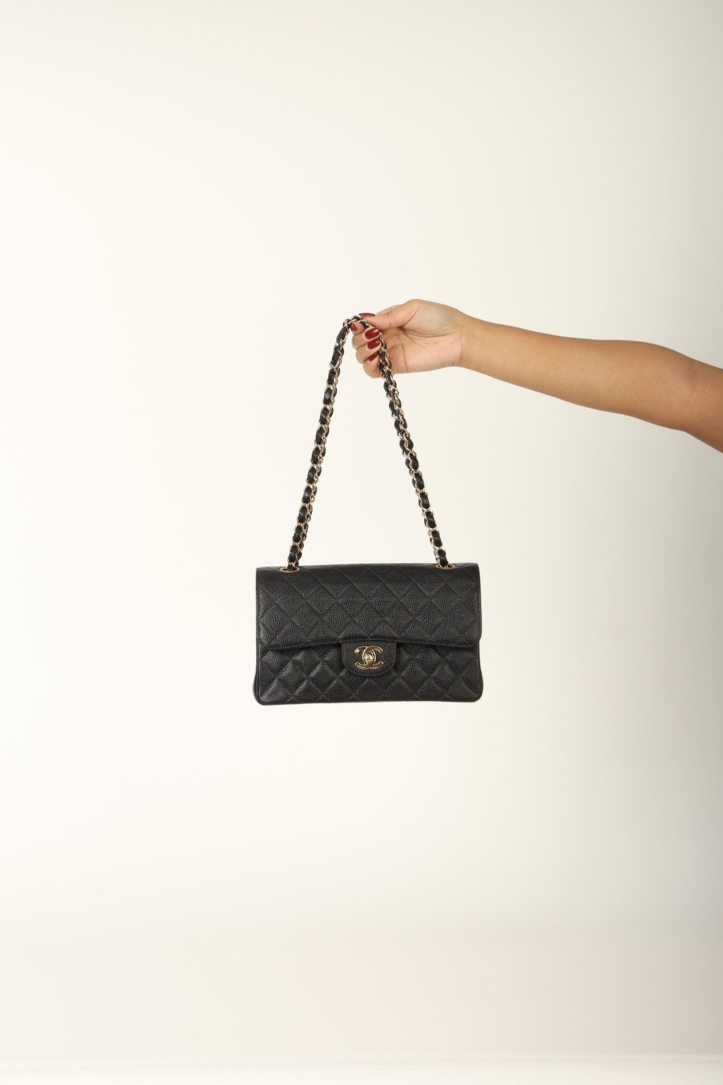 Chanel 2002 Caviar Small Double Flap