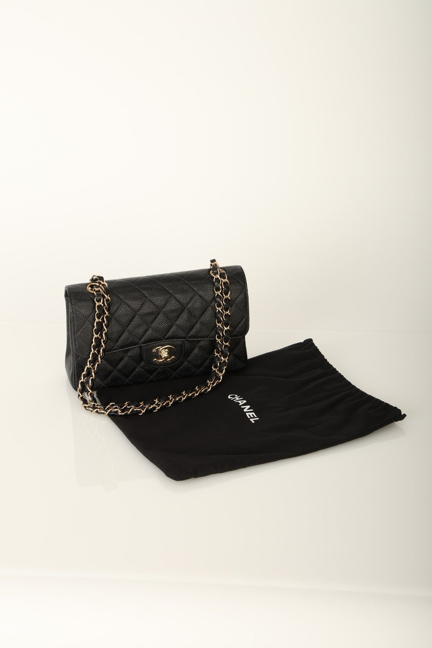 Chanel 2002 Caviar Small Double Flap