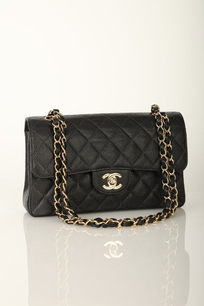 Chanel 2002 Caviar Small Double Flap