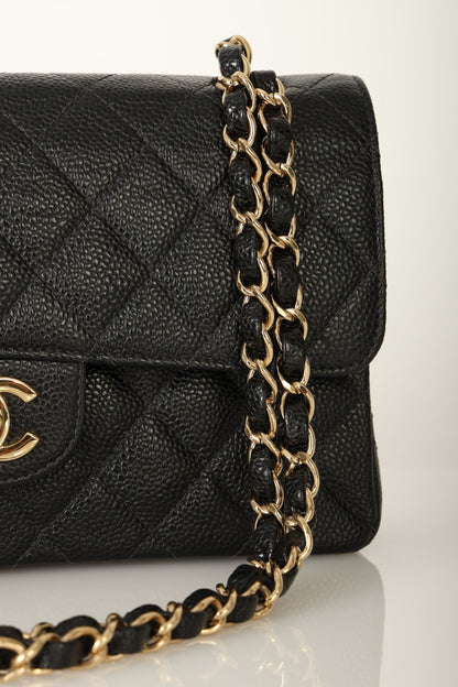 Chanel 2002 Caviar Small Double Flap