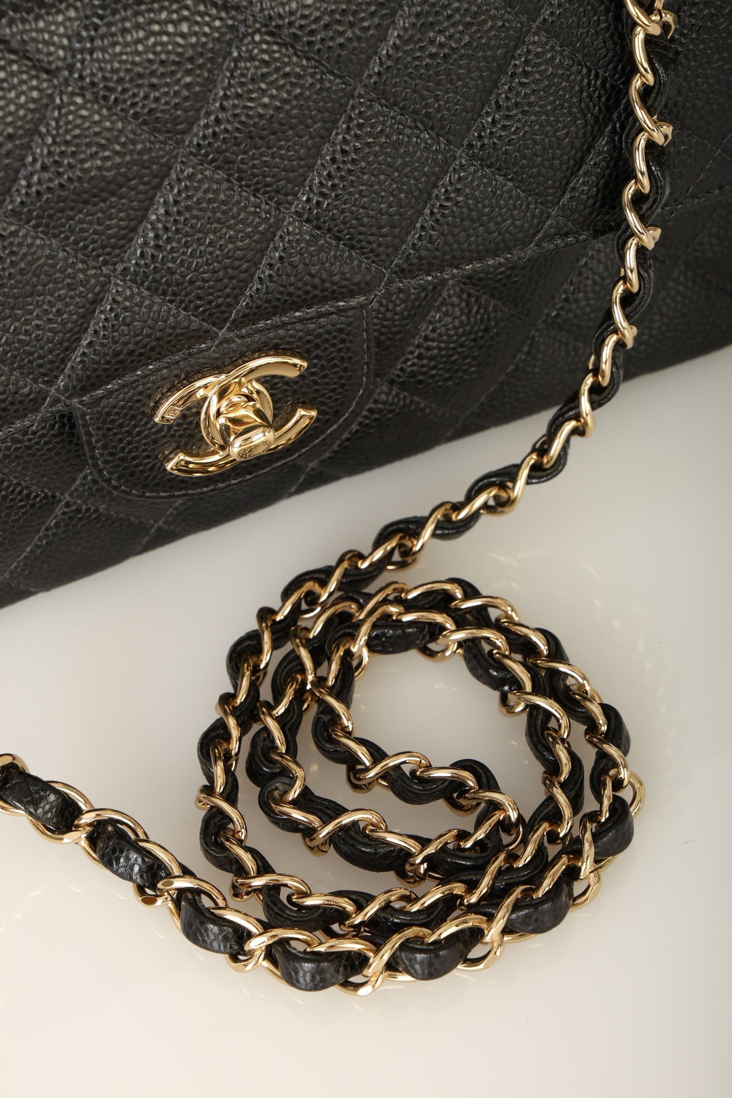 Chanel 2002 Caviar Small Double Flap