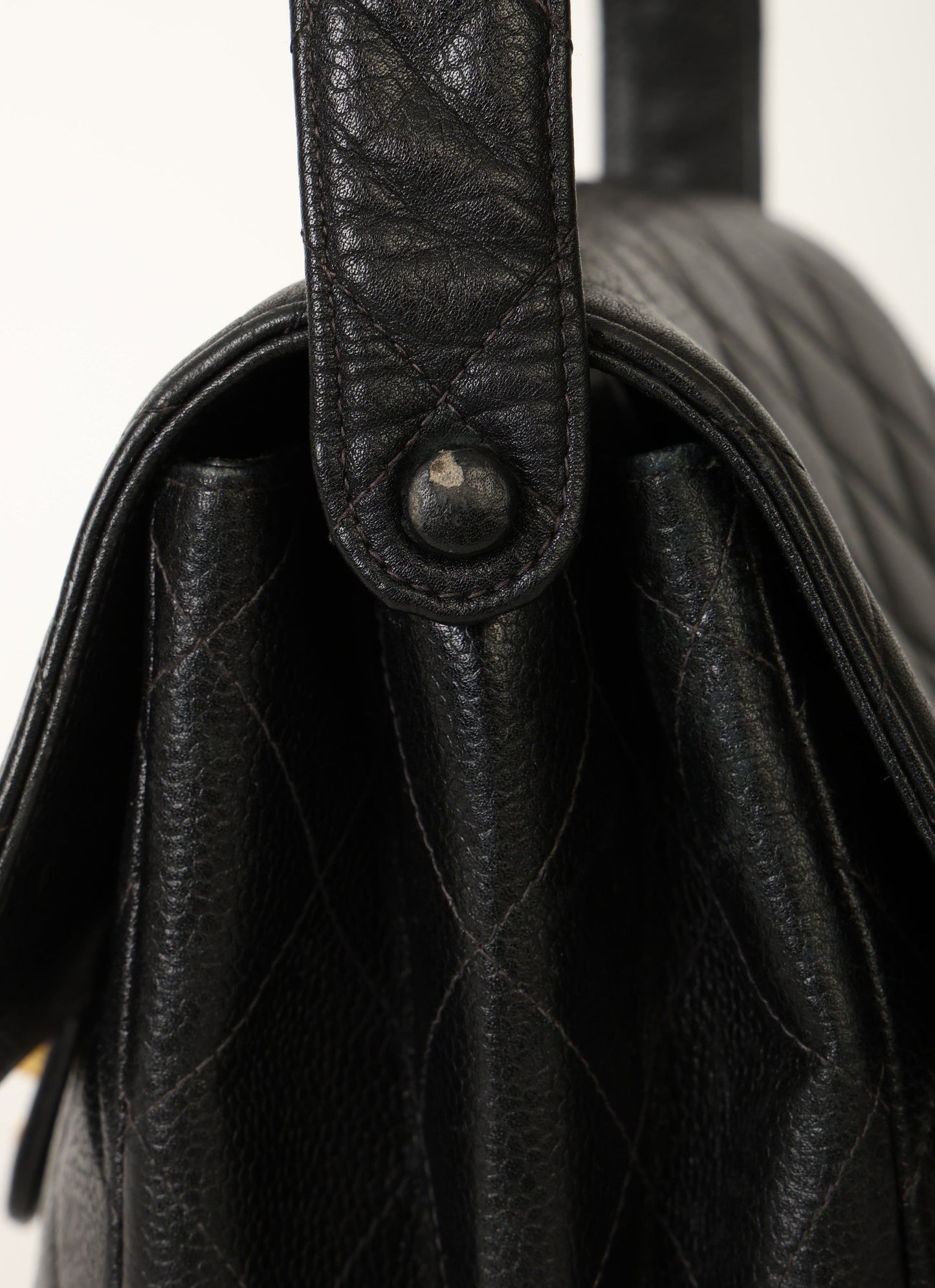 Chanel Caviar Double Turnlock Shoulder Bag