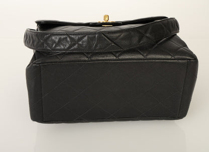 Chanel Caviar Double Turnlock Shoulder Bag