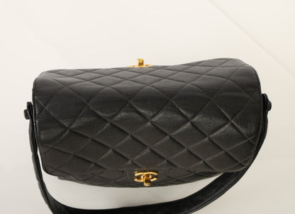 Chanel Caviar Double Turnlock Shoulder Bag