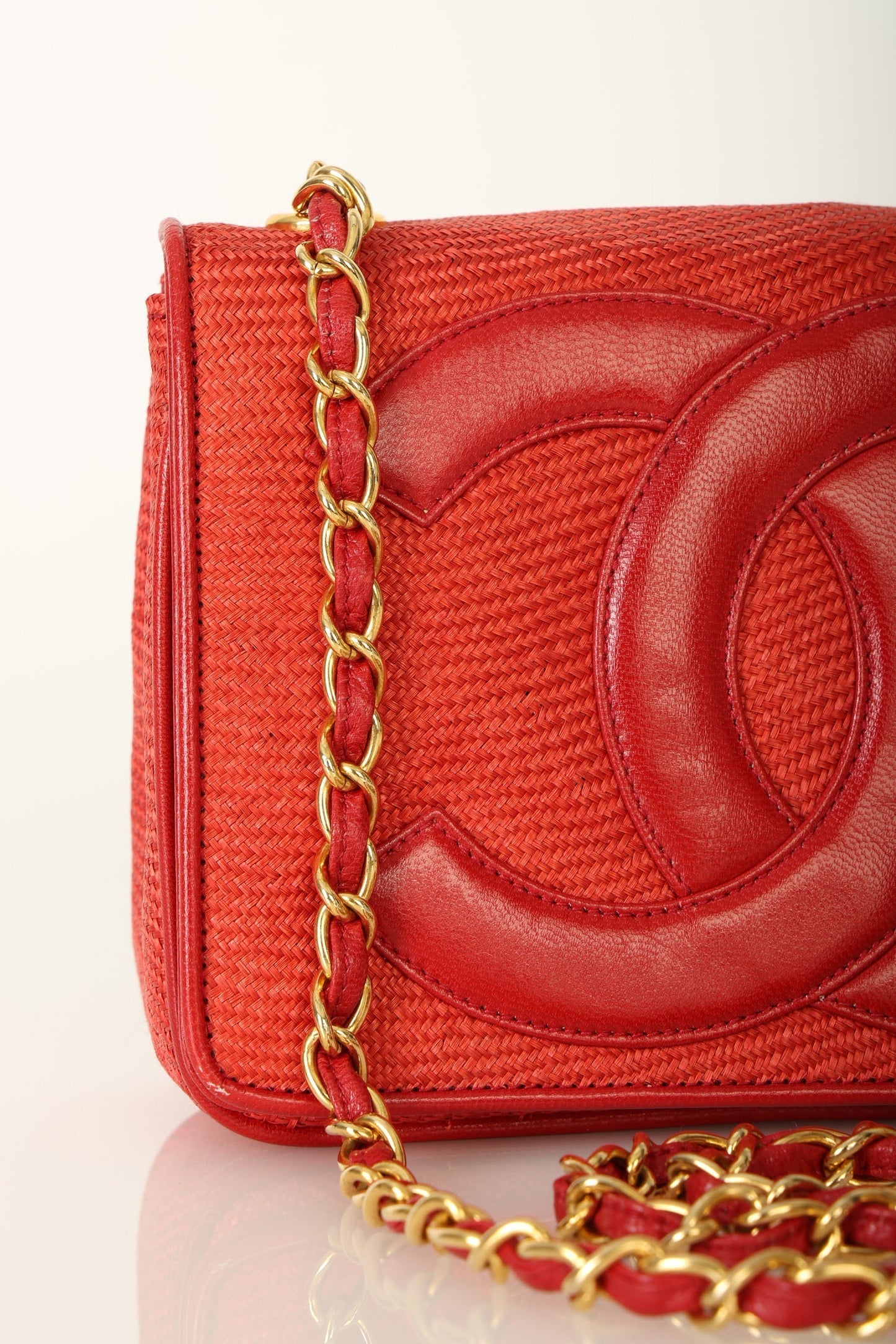 Extremely Rare Chanel Raffia Timeless Mini Full Flap