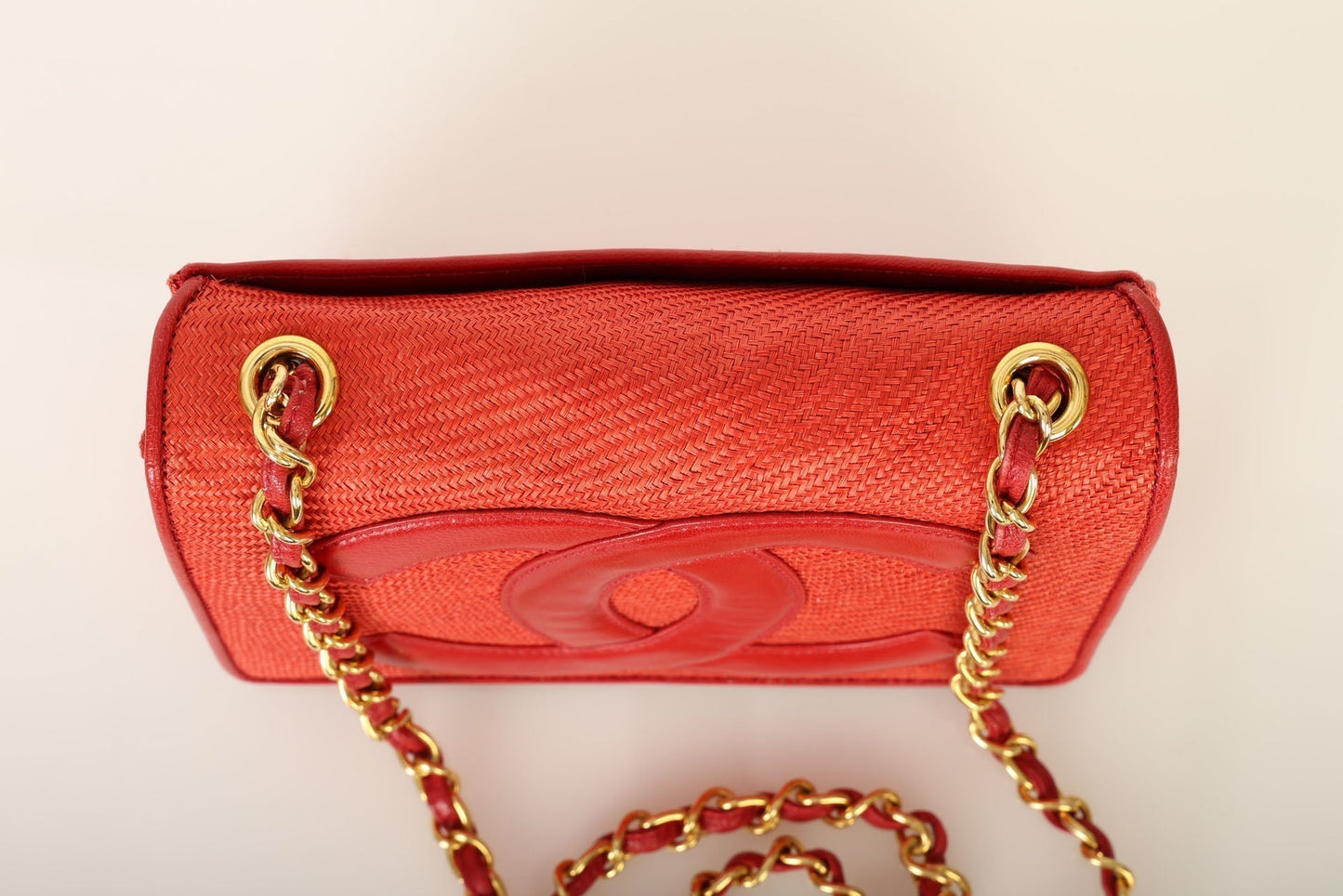 Extremely Rare Chanel Raffia Timeless Mini Full Flap