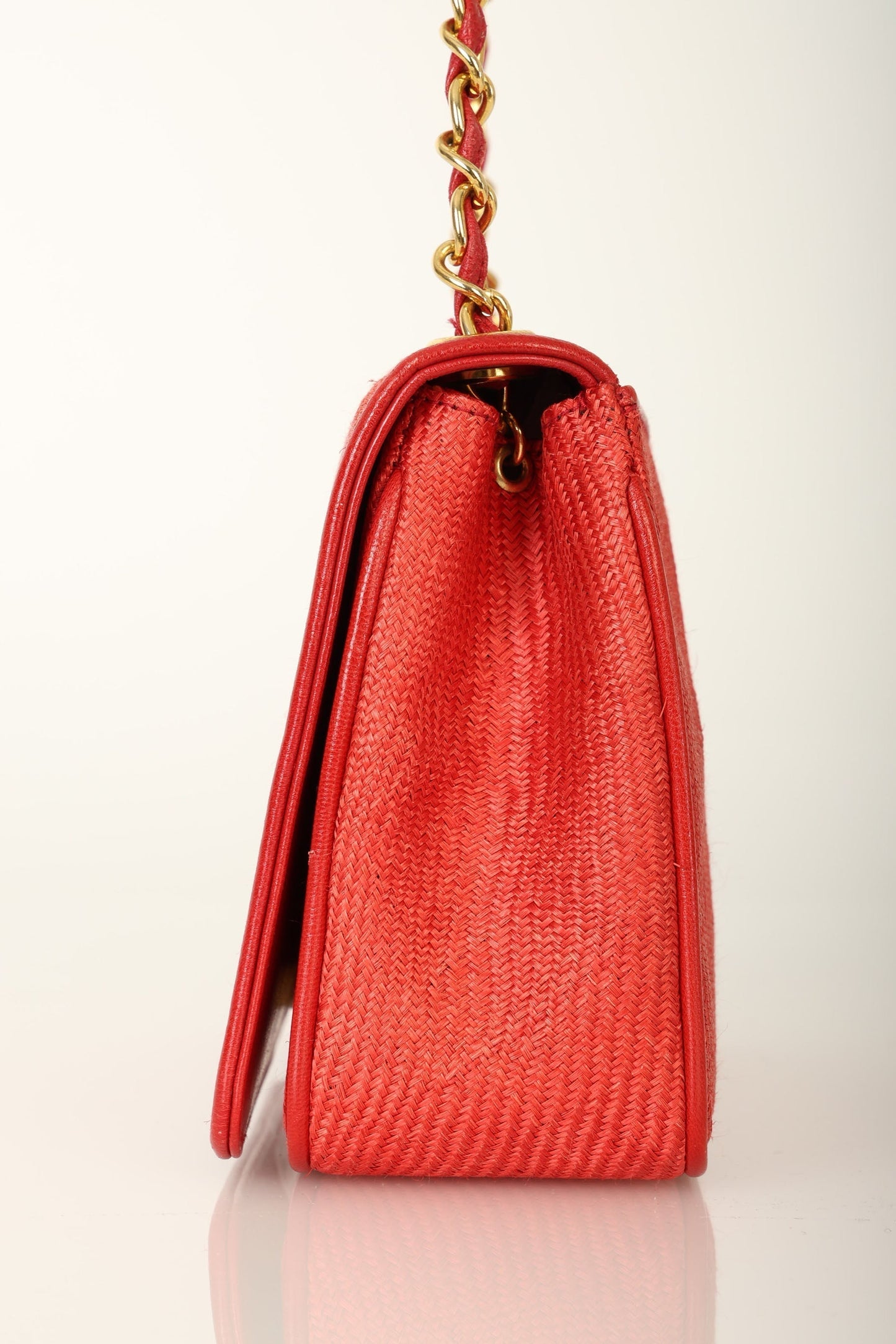 Extremely Rare Chanel Raffia Timeless Mini Full Flap