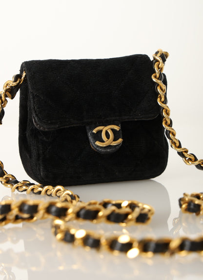 Chanel 1989 Velvet Micro Flap