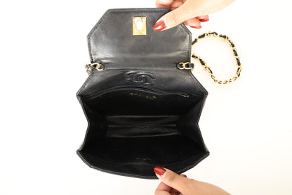 Extremely Rare Chanel 1989 Lambskin Octagon Mini Bag
