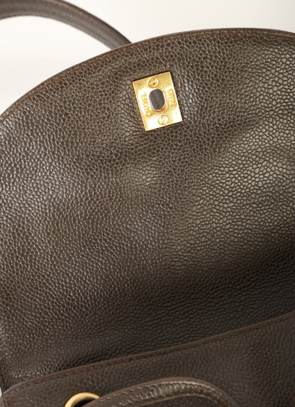 Chanel Caviar Turnlock Backpack