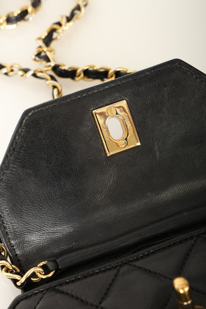 Extremely Rare Chanel 1989 Lambskin Octagon Mini Bag