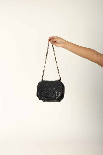 Extremely Rare Chanel 1989 Lambskin Octagon Mini Bag