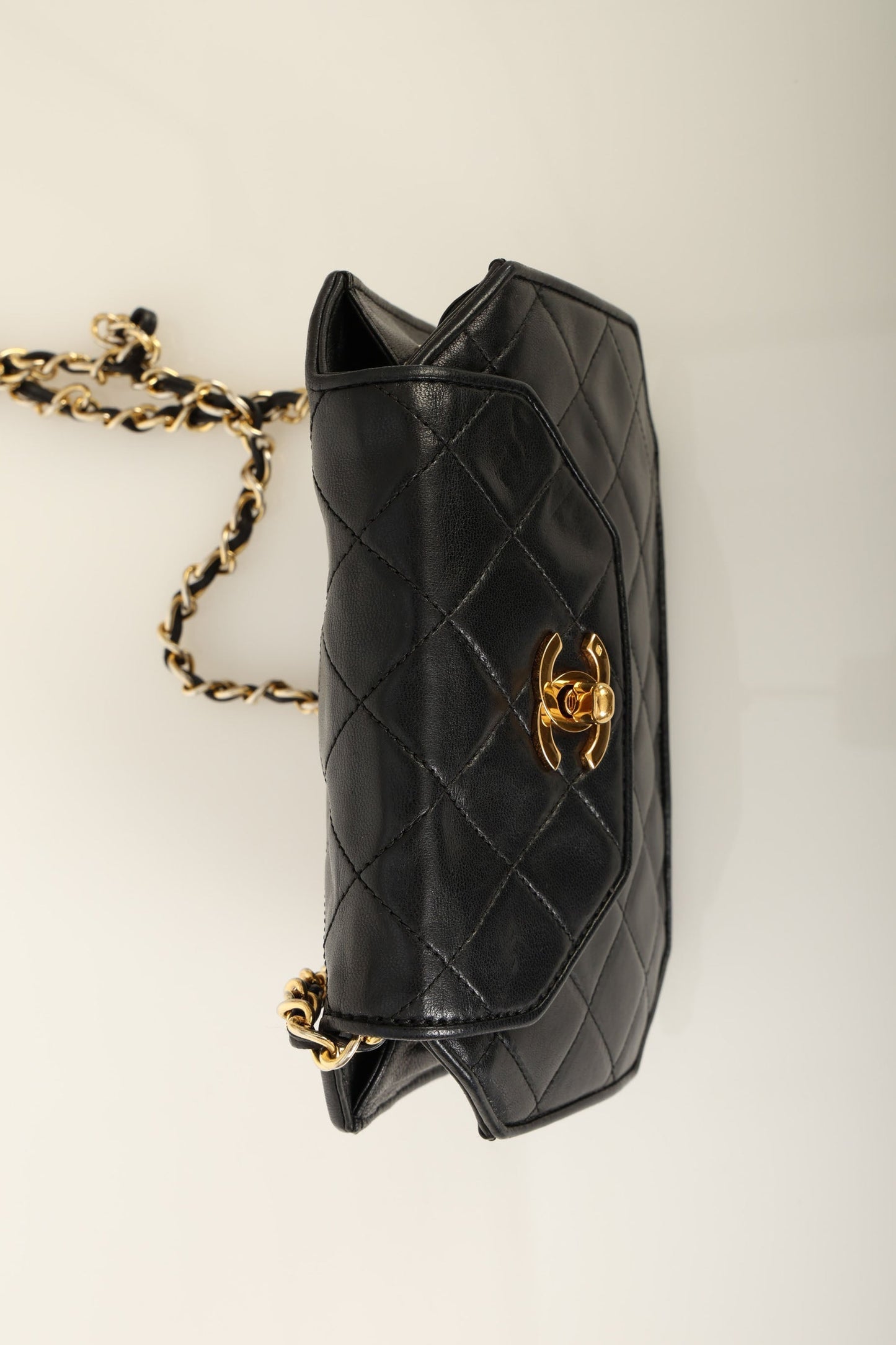 Extremely Rare Chanel 1989 Lambskin Octagon Mini Bag