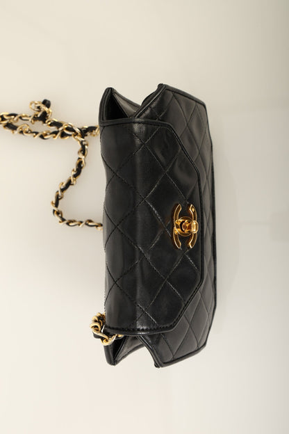 Extremely Rare Chanel 1989 Lambskin Octagon Mini Bag