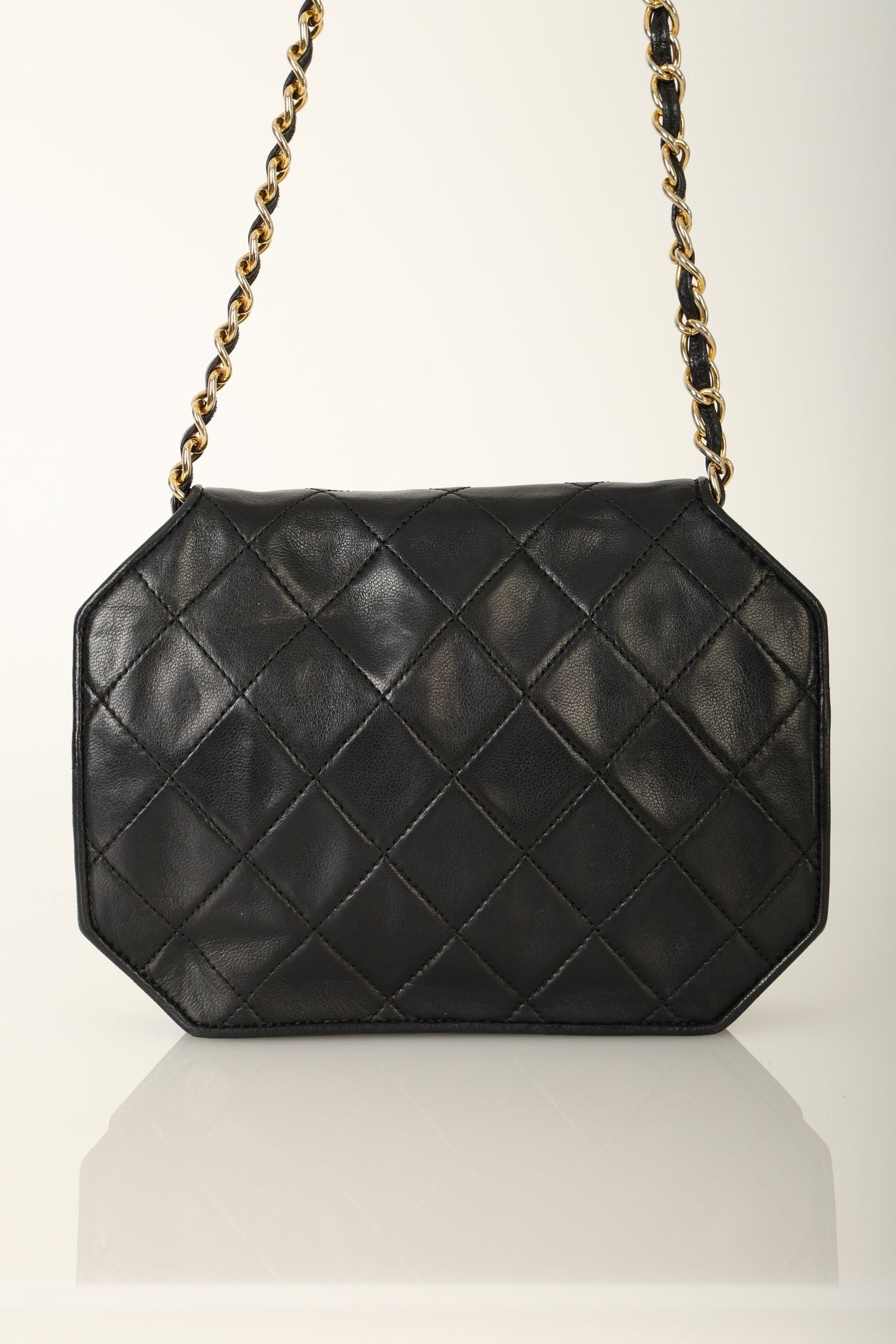 Extremely Rare Chanel 1989 Lambskin Octagon Mini Bag