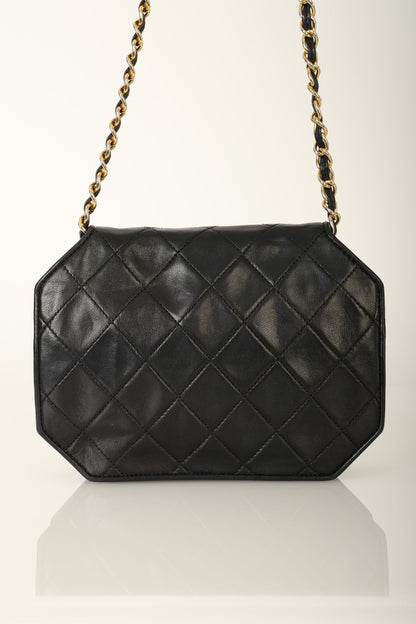 Extremely Rare Chanel 1989 Lambskin Octagon Mini Bag