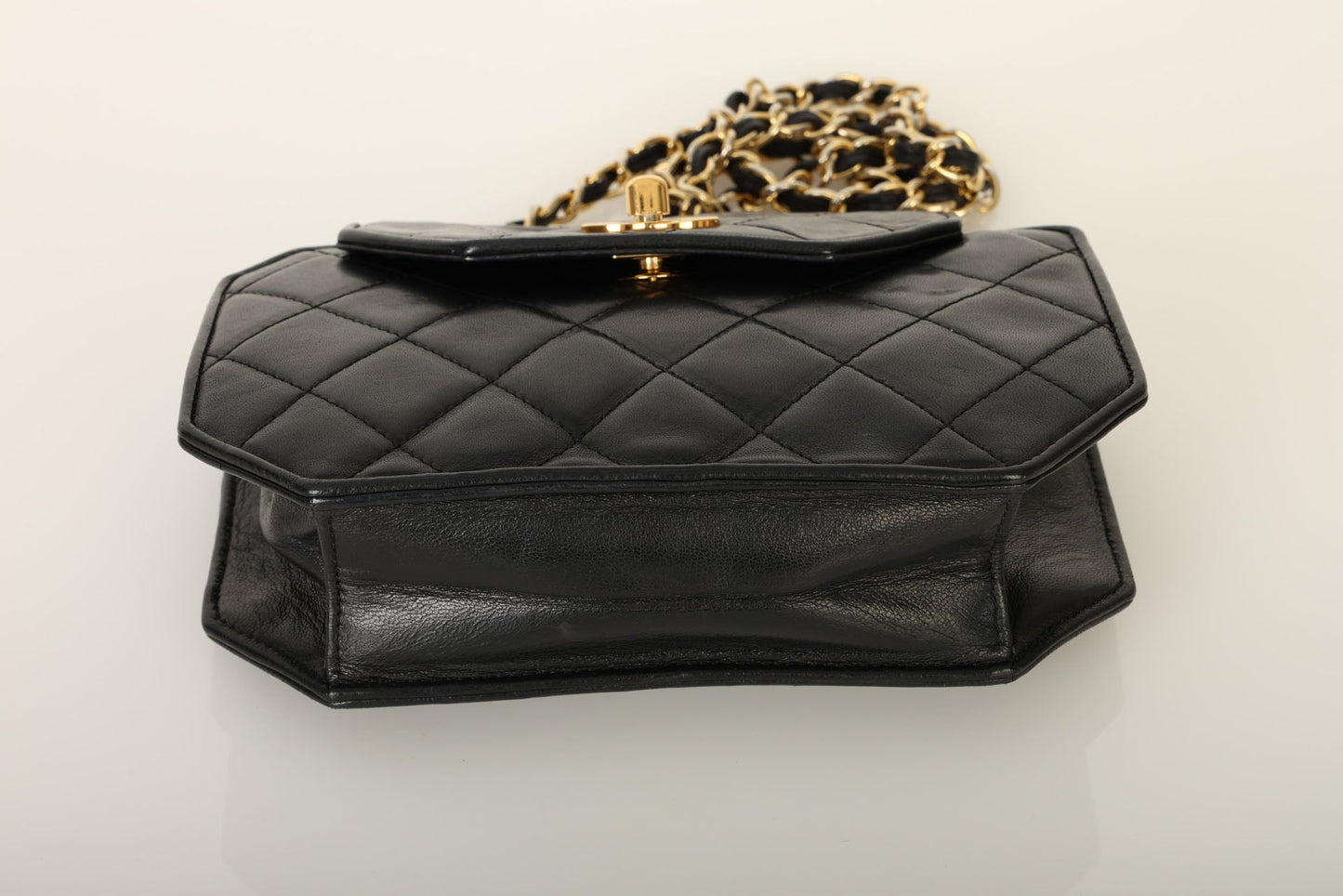 Extremely Rare Chanel 1989 Lambskin Octagon Mini Bag