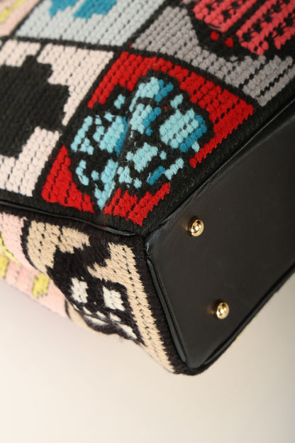 Chanel 2003 Needlepoint Icon Chain Tote