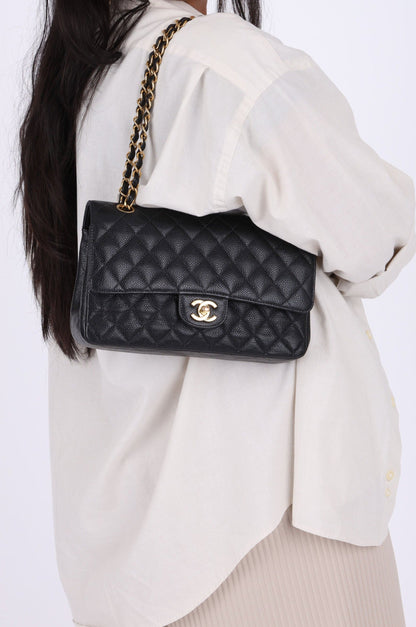 Chanel 2003 Caviar Medium Double Flap