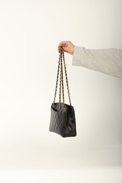 Chanel 1994 Lambskin Turnlock Tote