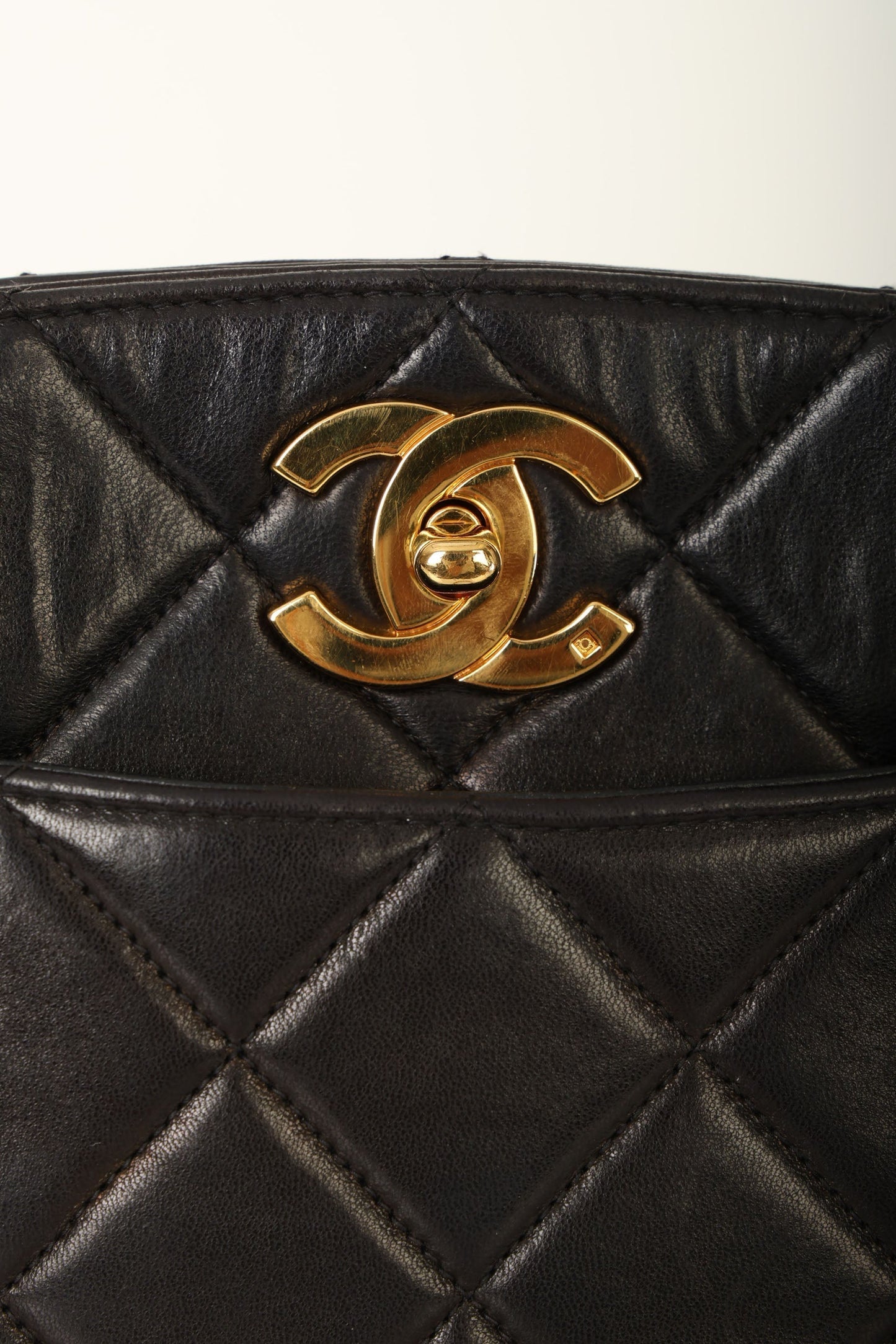 Chanel 1994 Lambskin Turnlock Tote