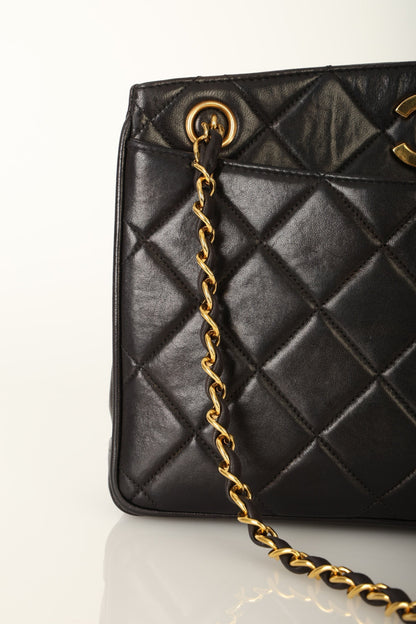 Chanel 1994 Lambskin Turnlock Tote