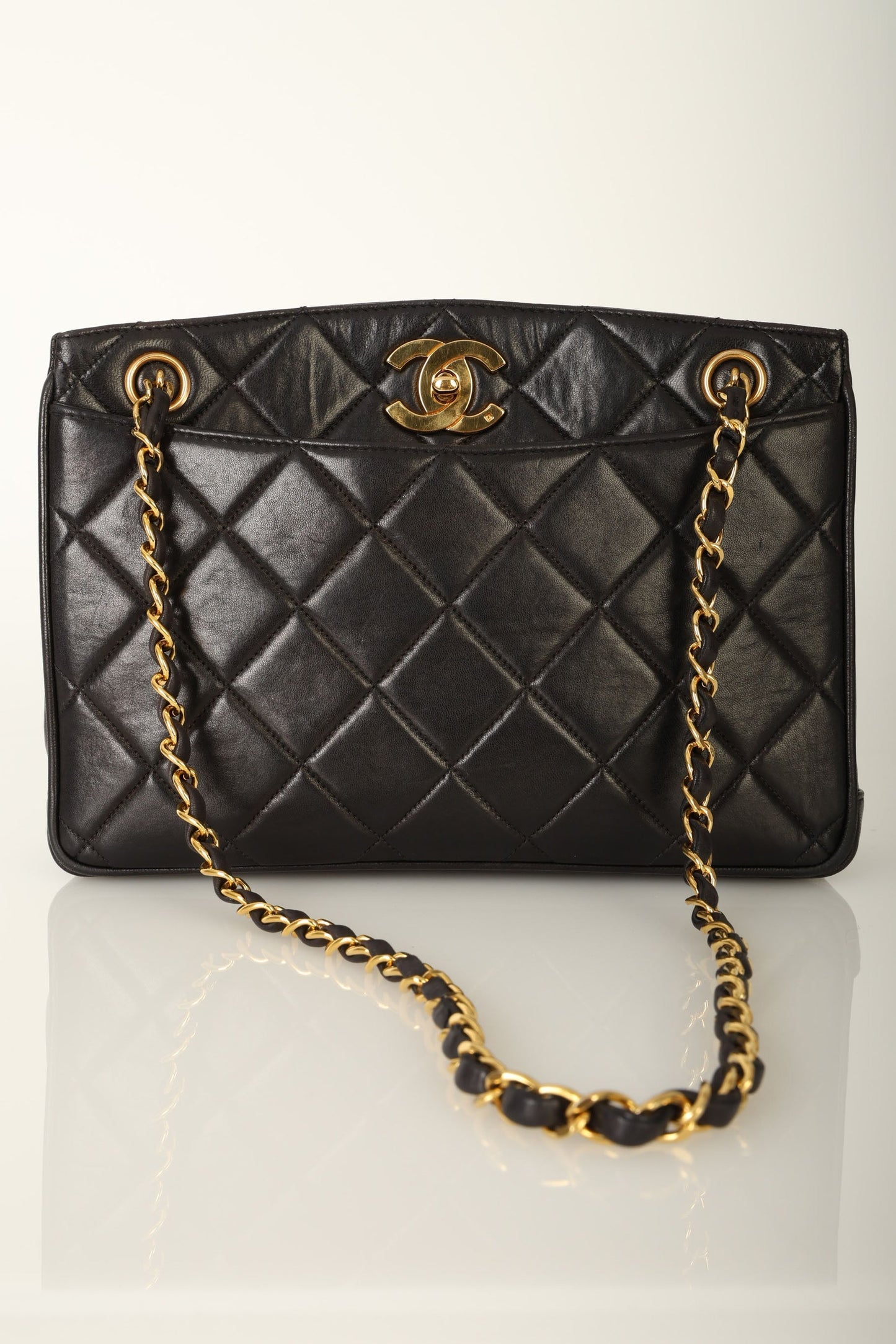 Chanel 1994 Lambskin Turnlock Tote