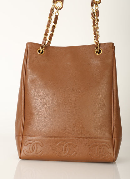 Chanel 1996 Caviar CC Logo Tote