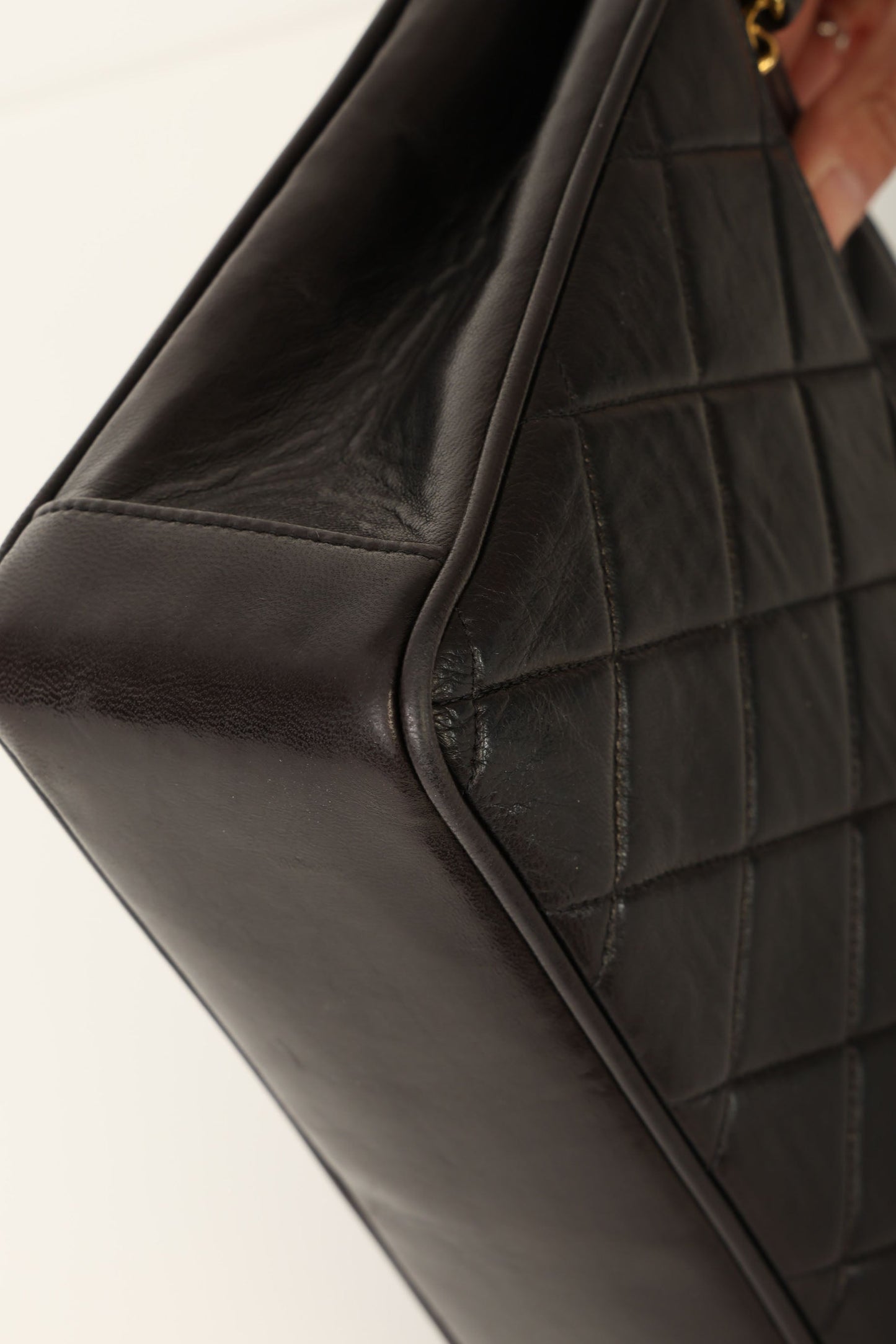 Chanel 1994 Lambskin Turnlock Tote