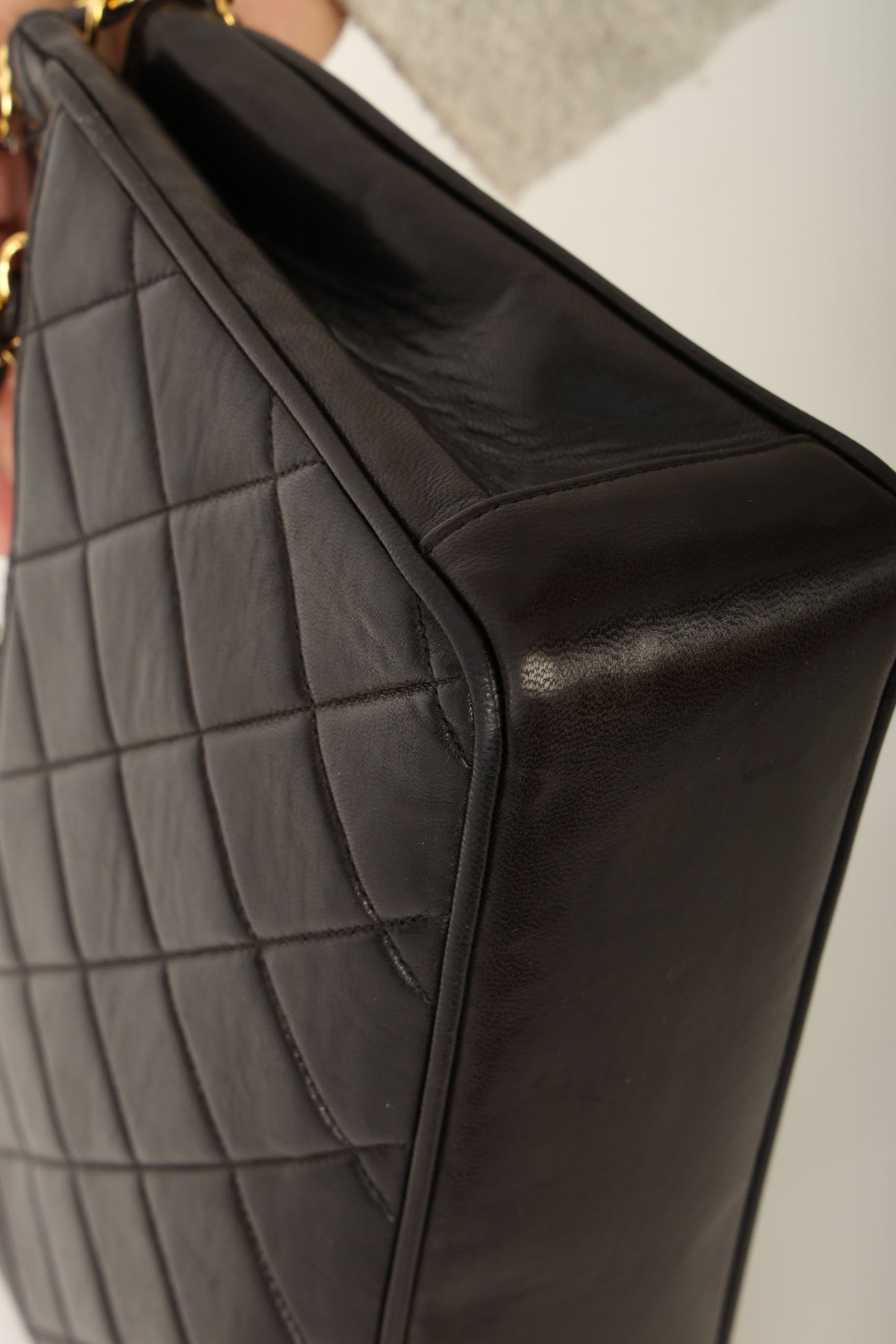 Chanel 1994 Lambskin Turnlock Tote