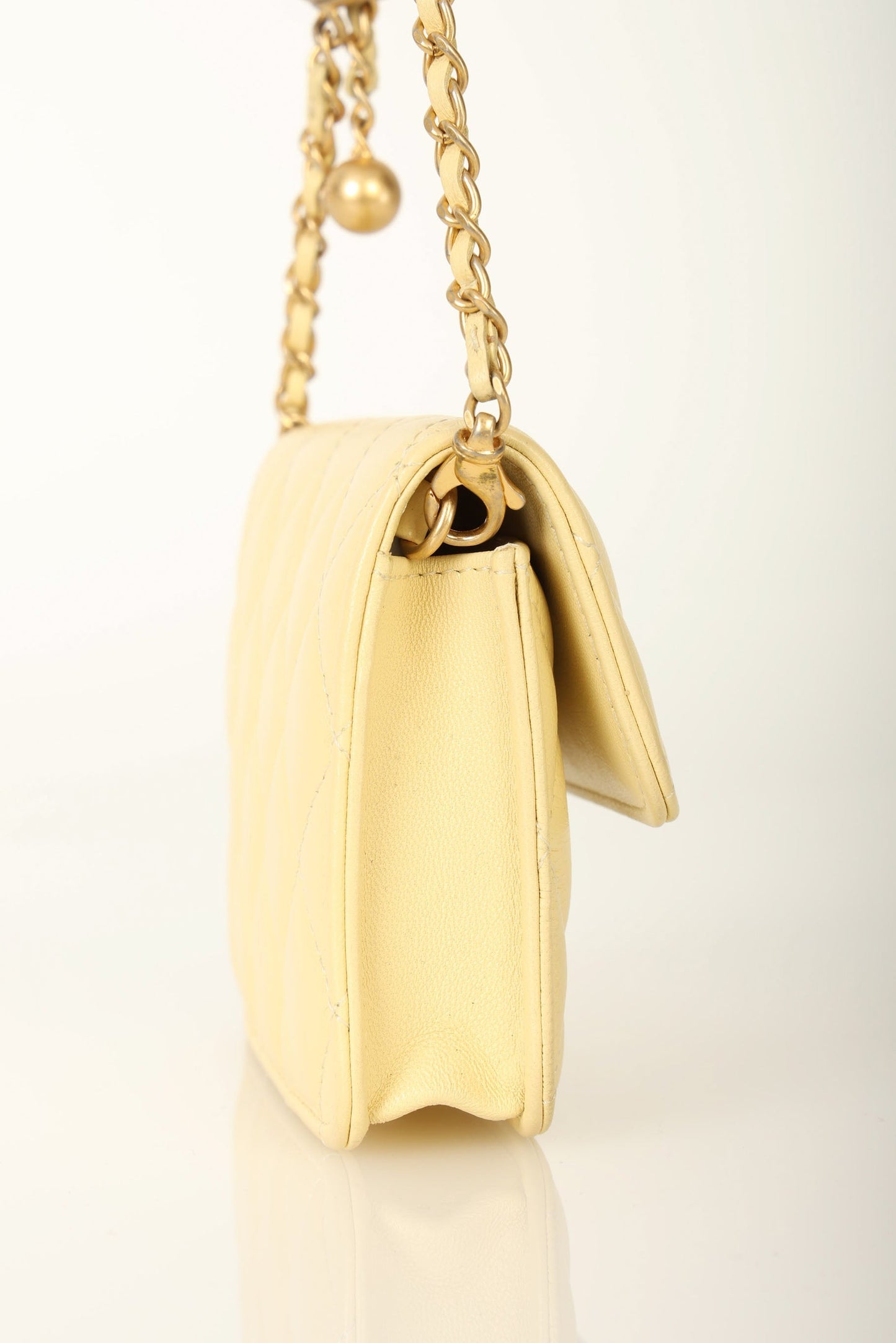 Chanel 2020 Lambskin Pearl Crush Cardholder on Chain