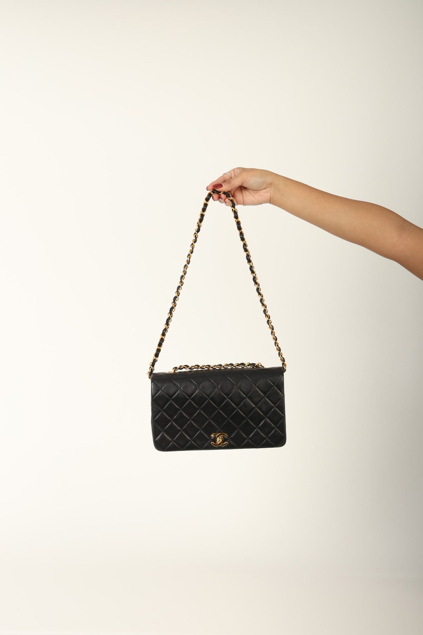 Chanel 1991 Lambskin Turnlock Full Flap