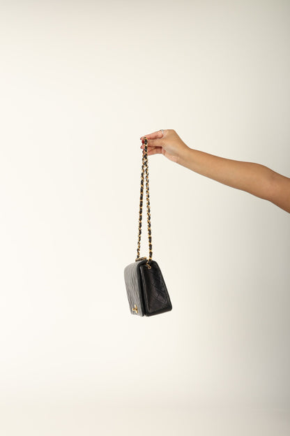 Chanel 1991 Lambskin Turnlock Full Flap