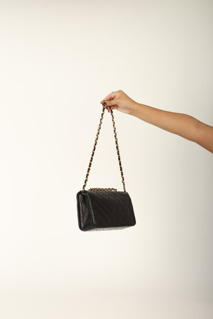 Chanel 1991 Lambskin Turnlock Full Flap