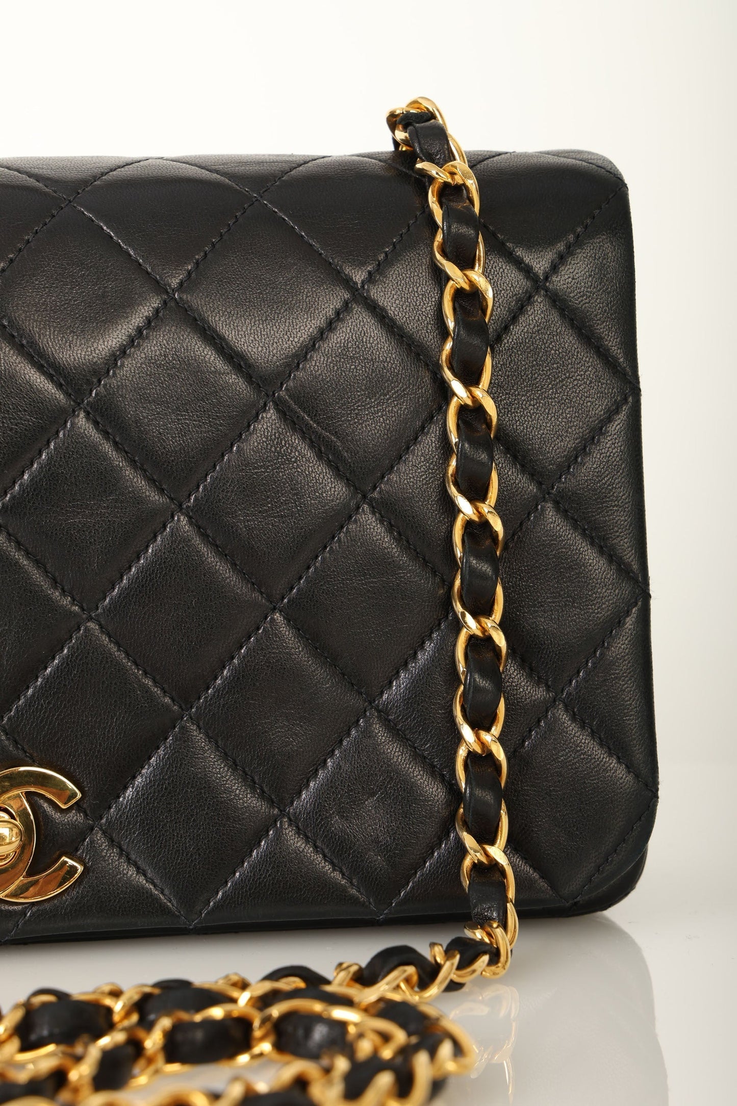 Chanel 1991 Lambskin Turnlock Full Flap