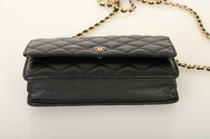 Chanel 2017 Caviar Wallet on Chain
