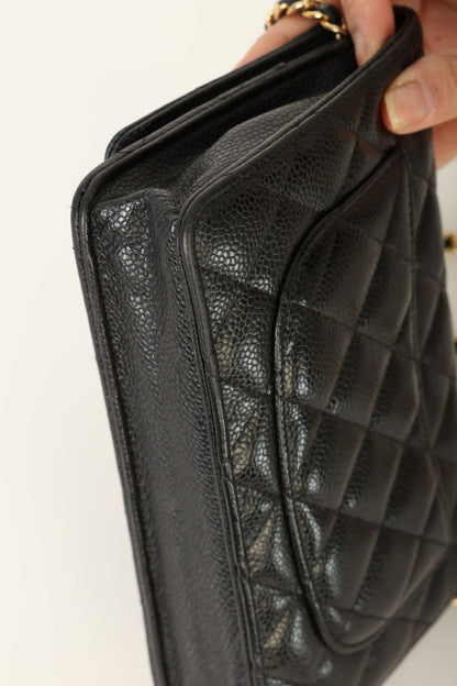 Chanel 2017 Caviar Wallet on Chain