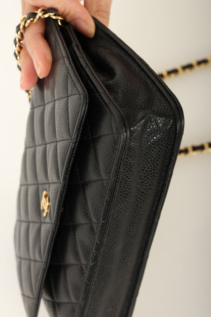Chanel 2017 Caviar Wallet on Chain