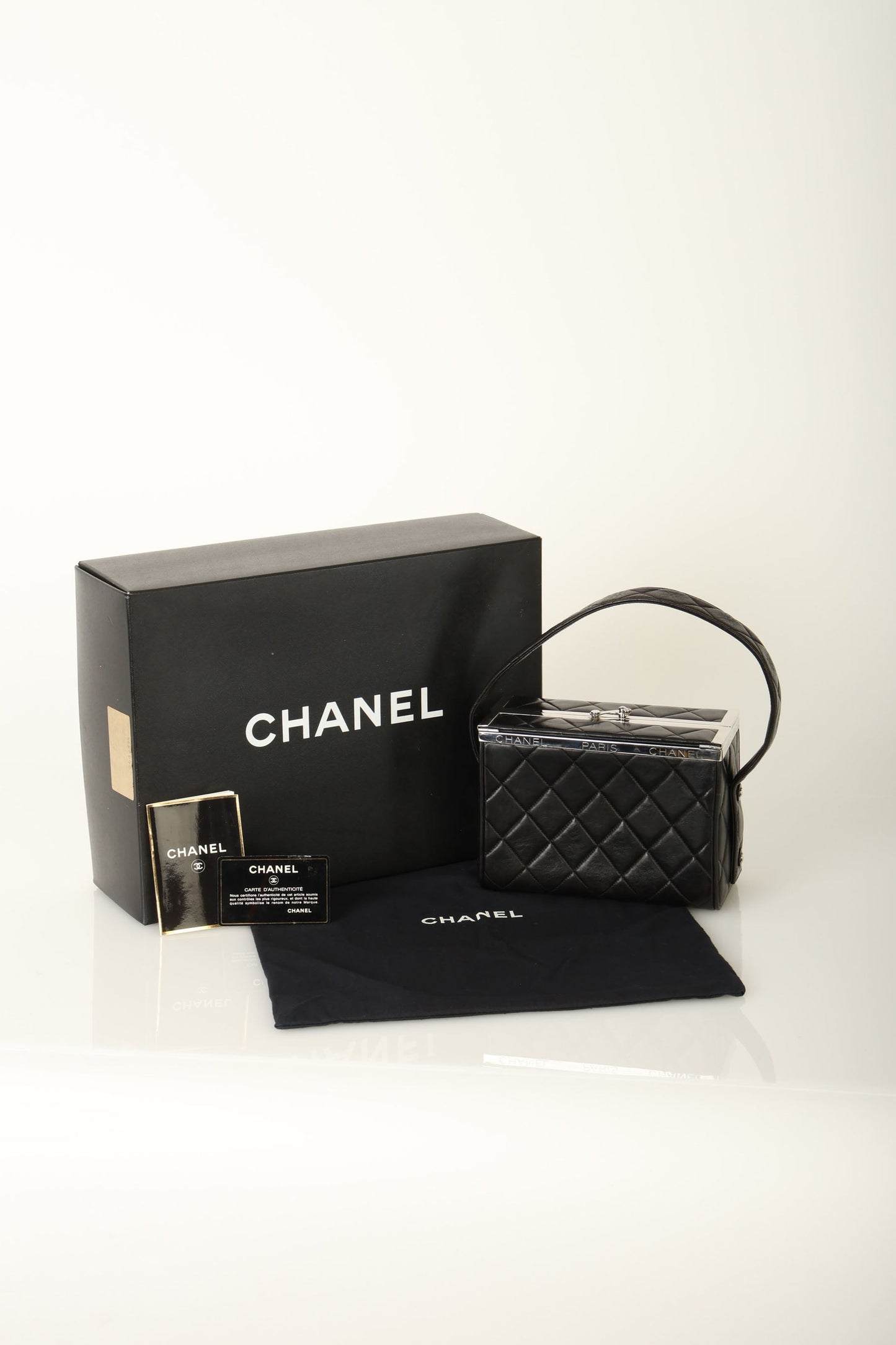 Chanel 1996 Lambskin Top Handle Vanity