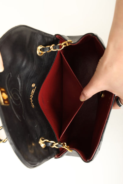 Chanel 1996 Lambskin Crescent Flap Bag