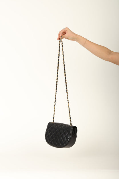 Chanel 1996 Lambskin Crescent Flap Bag