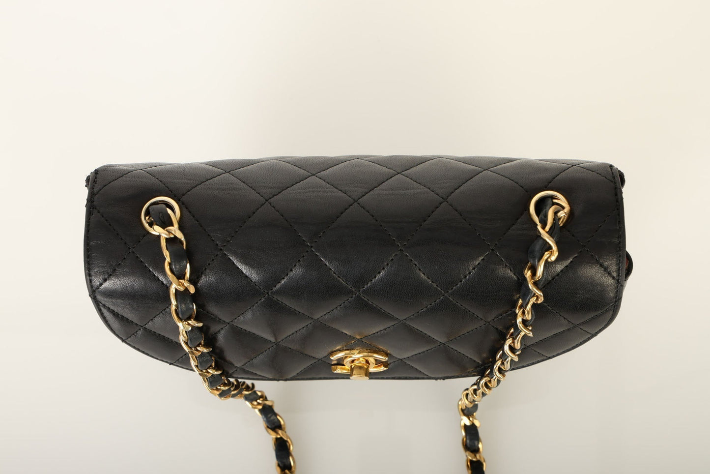 Chanel 1996 Lambskin Crescent Flap Bag
