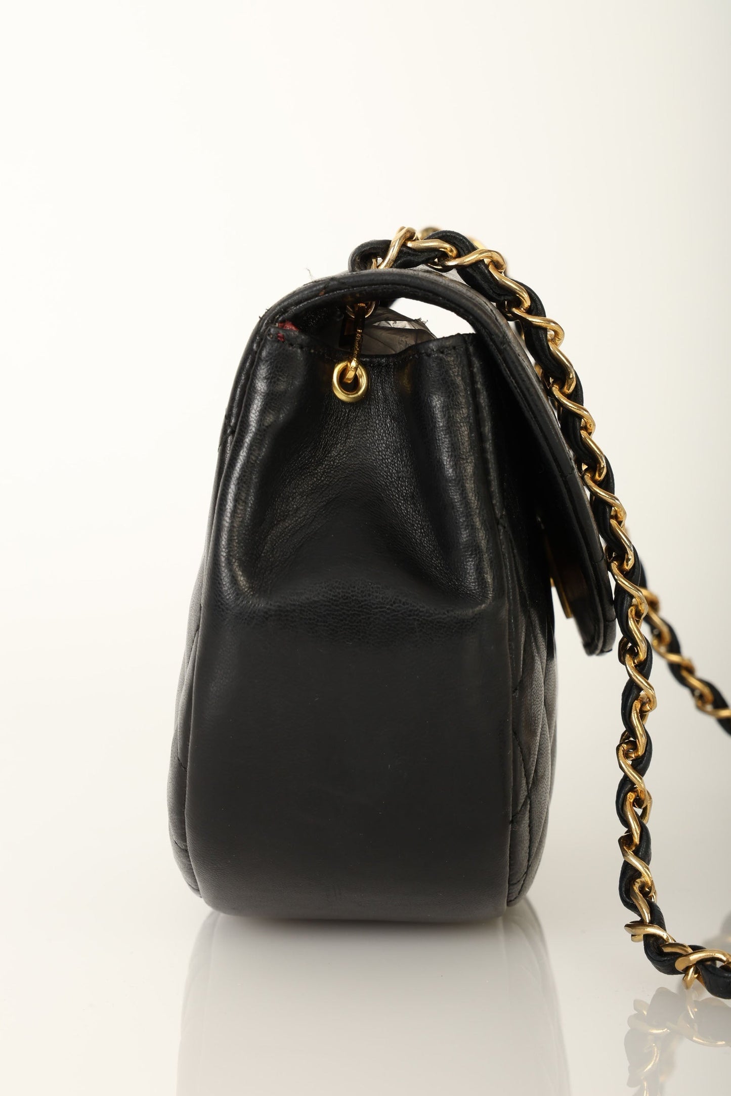 Chanel 1996 Lambskin Crescent Flap Bag