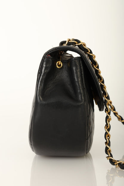 Chanel 1996 Lambskin Crescent Flap Bag
