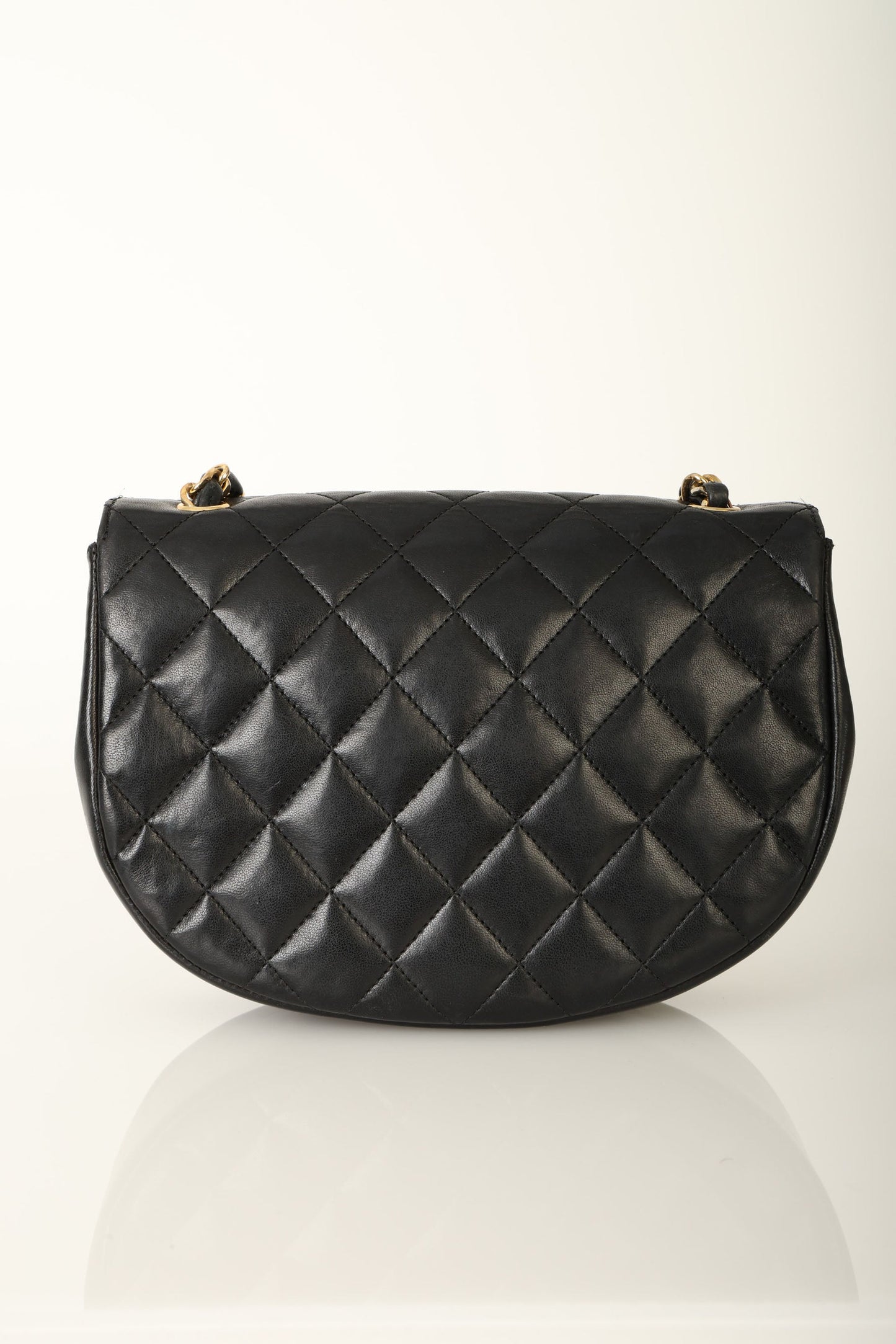 Chanel 1996 Lambskin Crescent Flap Bag