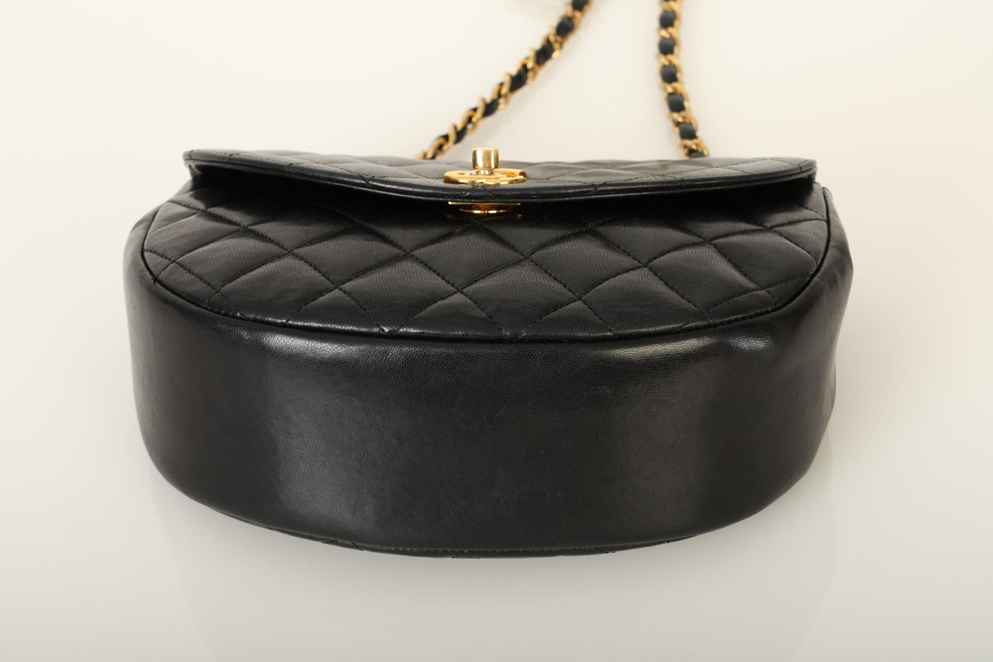 Chanel 1996 Lambskin Crescent Flap Bag